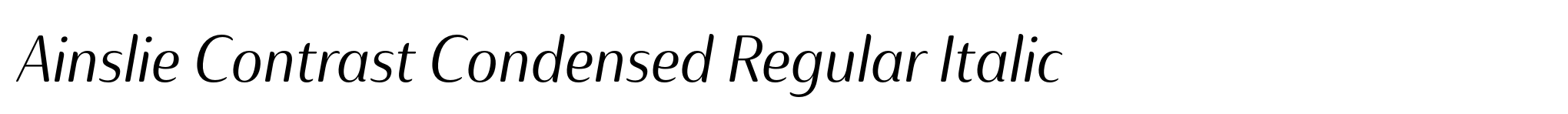 Ainslie Contrast Condensed Regular Italic image